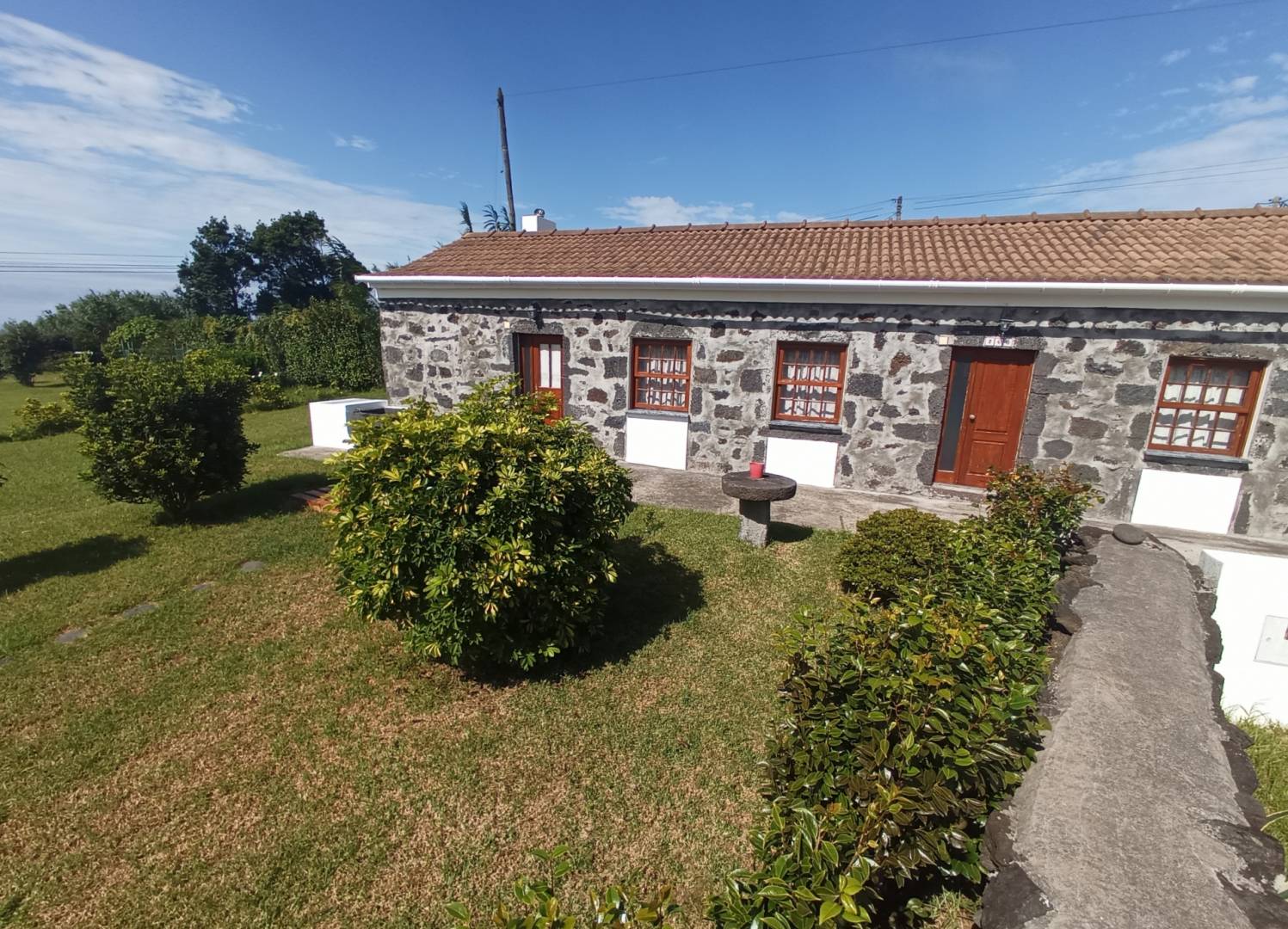 Stone house garden Faial